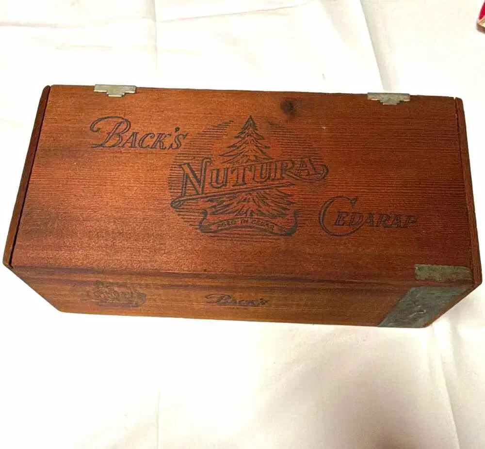 J. B. Back & Co., Inc. Back's Natura Cedarap Wooden Cigar Box Custom Made
